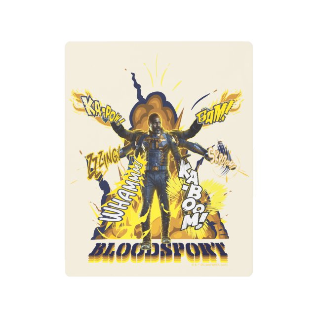 The Suicide Squad | Bloodsport Action Graphic Metal Print (Front)
