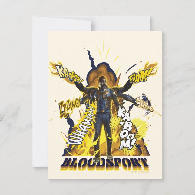 The Suicide Squad | Bloodsport Action Graphic Note Card (Front)