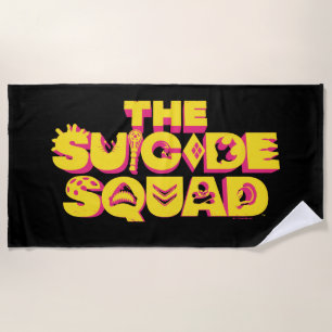 The Suicide Squad   Character Icon Logo Beach Towel