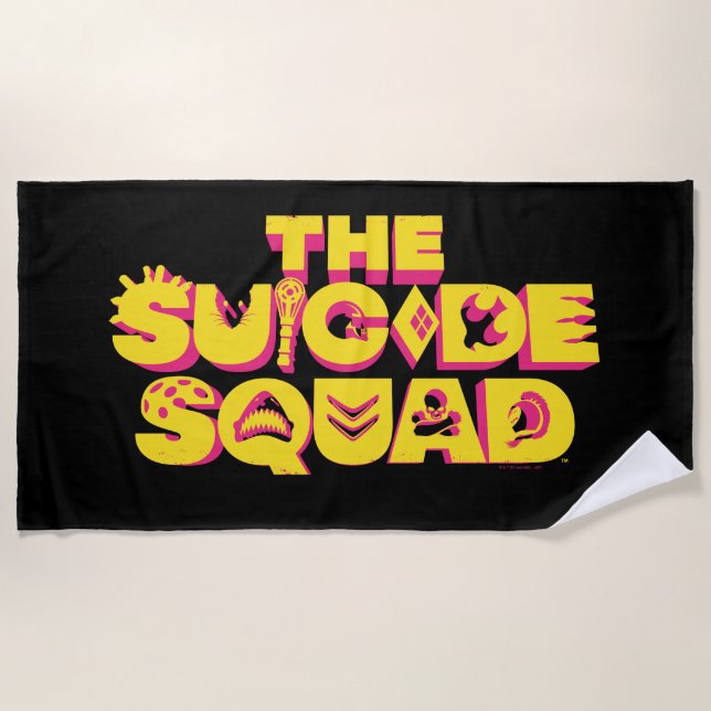 The Suicide Squad | Character Icon Logo Beach Towel (Front)
