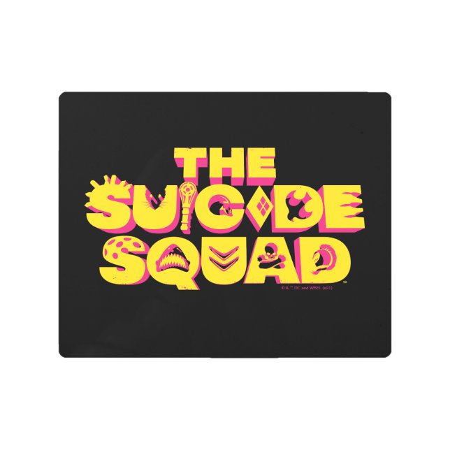 The Suicide Squad | Character Icon Logo Metal Print (Front)