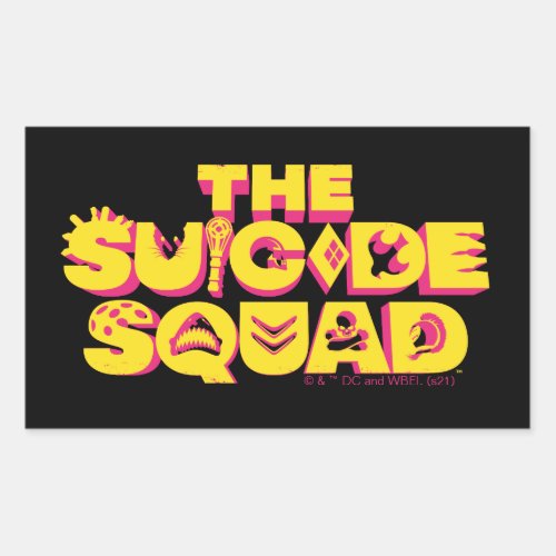 The Suicide Squad  Character Icon Logo Rectangular Sticker