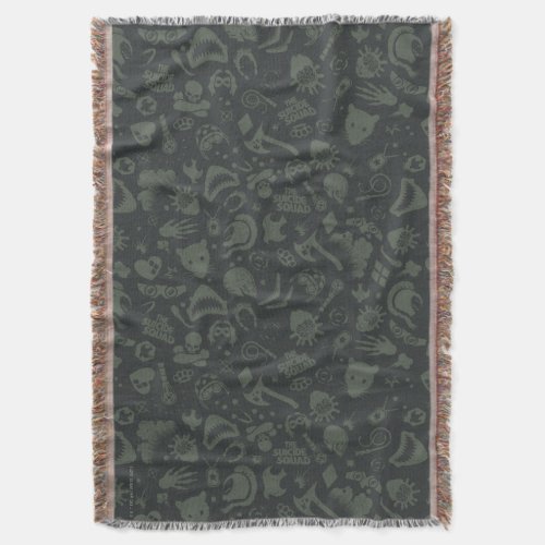 The Suicide Squad  Character Icon Pattern Throw Blanket