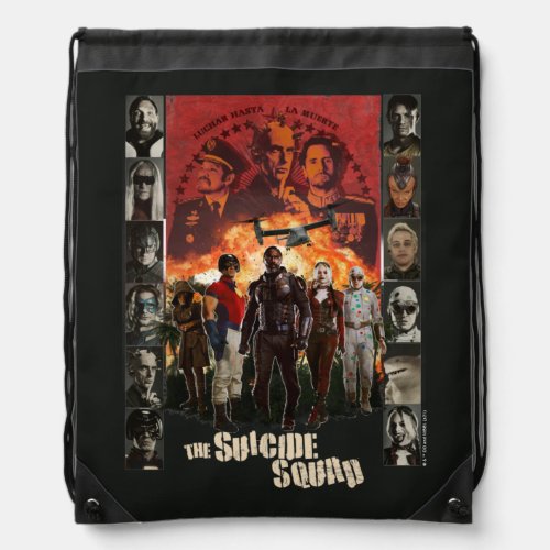 The Suicide Squad  Exlposive Character Roster Drawstring Bag
