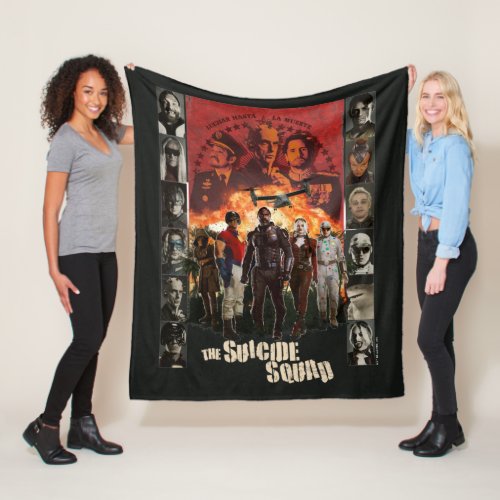 The Suicide Squad  Exlposive Character Roster Fleece Blanket