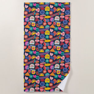 The Suicide Squad   Harley Quinn Badge Design Beach Towel