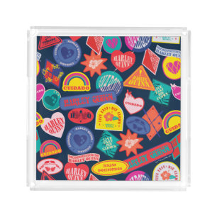 The Suicide Squad   Harley Quinn Badge Pattern Acrylic Tray