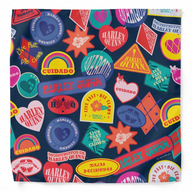 The Suicide Squad | Harley Quinn Badge Pattern Bandana (Front)