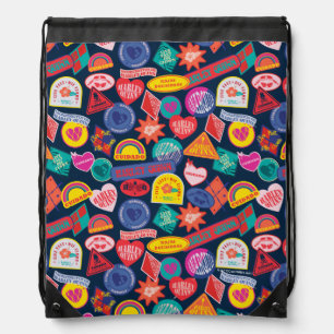 The Suicide Squad   Harley Quinn Badge Pattern Drawstring Bag