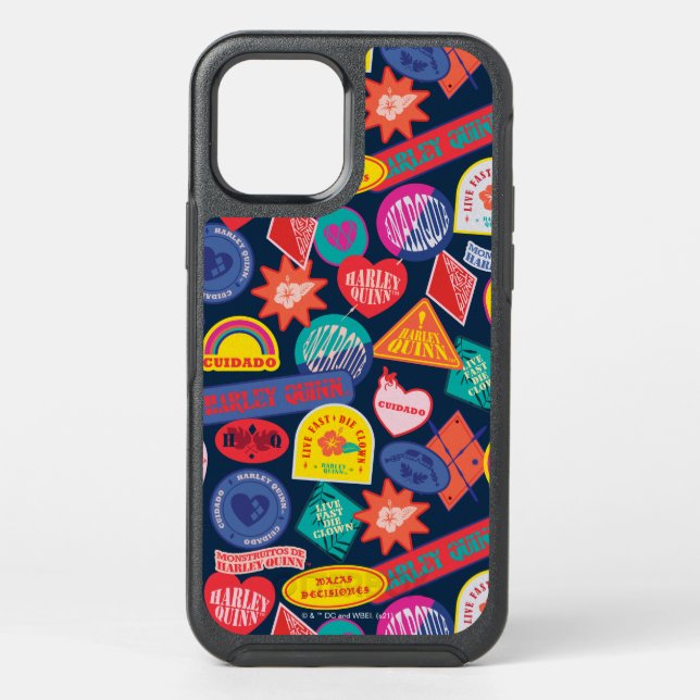 The Suicide Squad | Harley Quinn Badge Pattern Otterbox iPhone Case (Back)