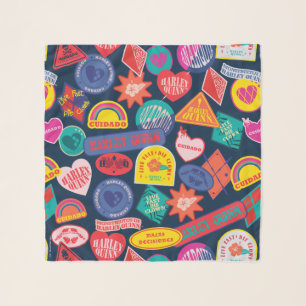 The Suicide Squad Harley Quinn Badge Pattern Scarf