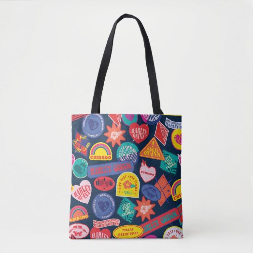 The Suicide Squad  Harley Quinn Badge Pattern Tote Bag