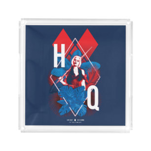 The Suicide Squad Harley Quinn Fern & Diamonds Acrylic Tray