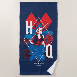 The Suicide Squad Harley Quinn Fern & Diamonds Beach Towel