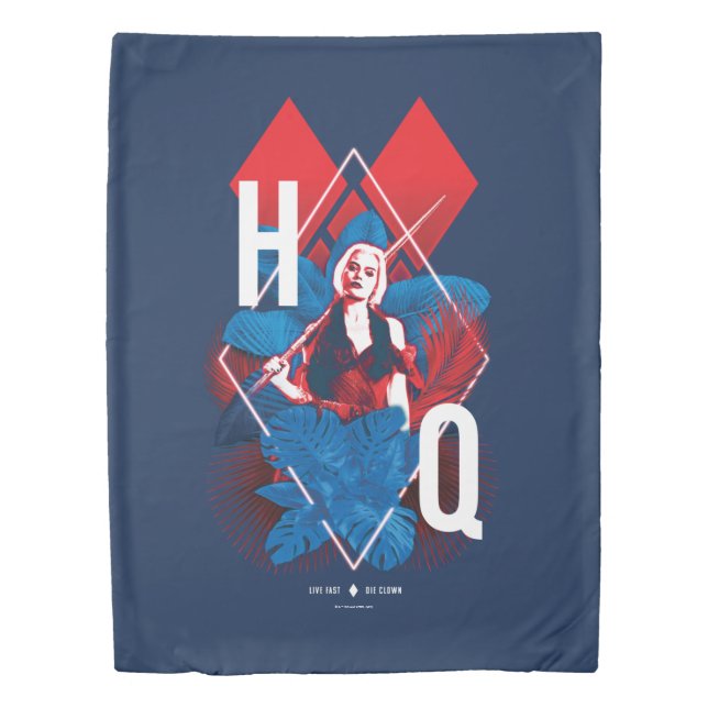 The Suicide Squad | Harley Quinn Fern & Diamonds Duvet Cover (Front)