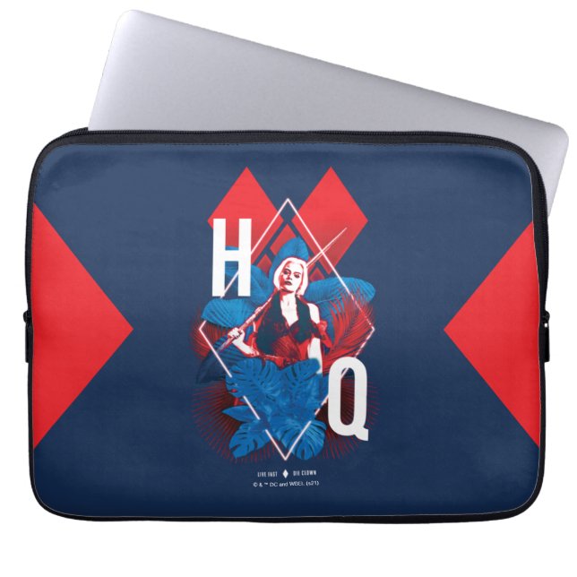 The Suicide Squad | Harley Quinn Fern & Diamonds Laptop Sleeve (Front)