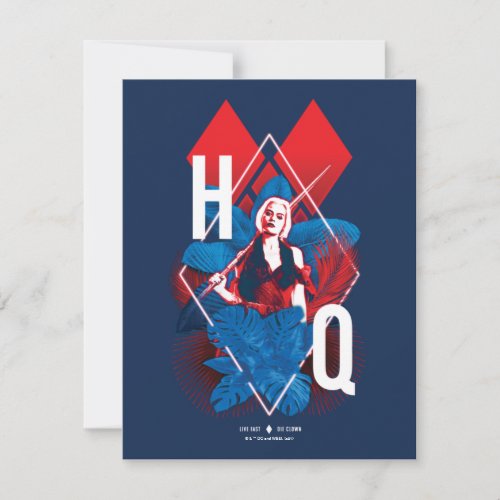 The Suicide Squad  Harley Quinn Fern  Diamonds Note Card