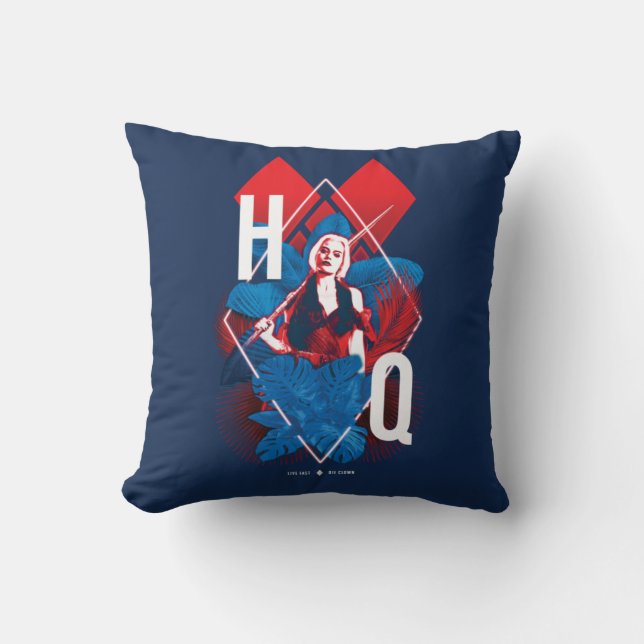 The Suicide Squad | Harley Quinn Fern & Diamonds Throw Pillow (Front)