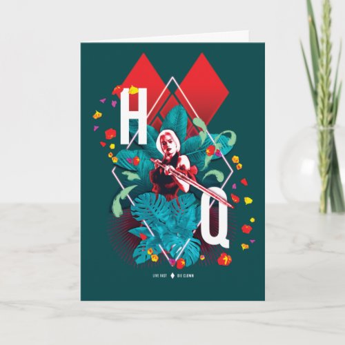 The Suicide Squad  Harley Quinn Floral Diamond Card