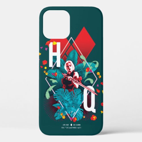 The Suicide Squad  Harley Quinn Floral Diamond iPhone 12 Case
