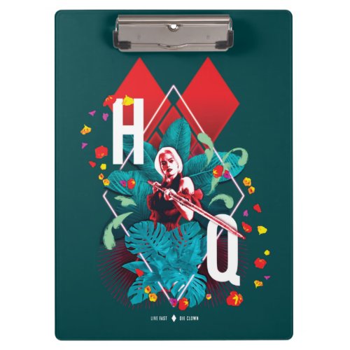 The Suicide Squad  Harley Quinn Floral Diamond Clipboard