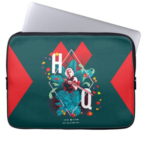 The Suicide Squad  Harley Quinn Floral Diamond Laptop Sleeve