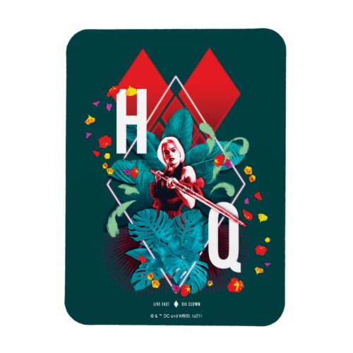 The Suicide Squad  Harley Quinn Floral Diamond Magnet