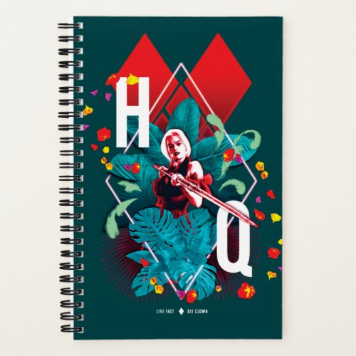 The Suicide Squad  Harley Quinn Floral Diamond Notebook