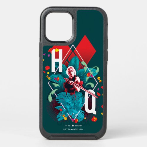 The Suicide Squad  Harley Quinn Floral Diamond OtterBox Symmetry iPhone 12 Case