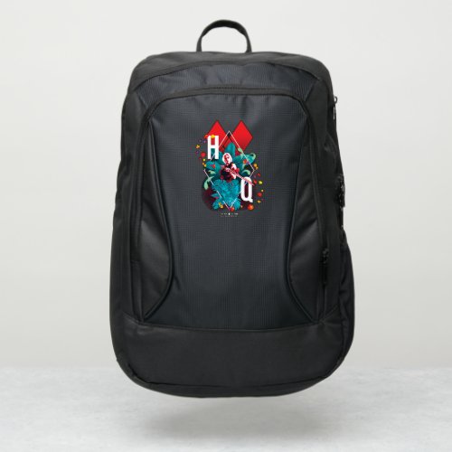 The Suicide Squad  Harley Quinn Floral Diamond Port Authority Backpack