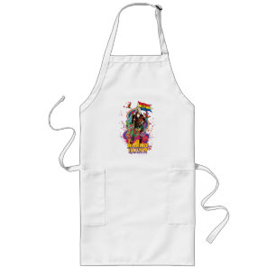 The Suicide Squad Harley Quinn Flowers & Rainbow Long Apron