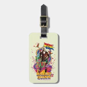 The Suicide Squad Harley Quinn Flowers & Rainbow Luggage Tag
