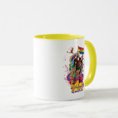 The Suicide Squad | Harley Quinn Flowers & Rainbow Mug (Front Right)