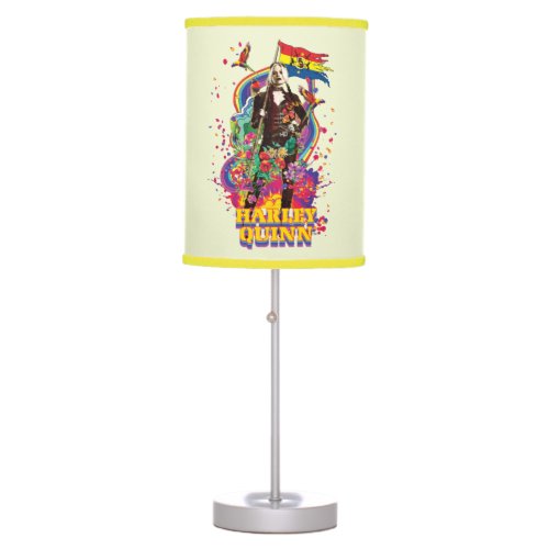 The Suicide Squad  Harley Quinn Flowers  Rainbow Table Lamp