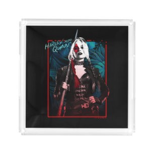 The Suicide Squad Harley Quinn & Green Ferns Acrylic Tray