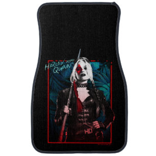 The Suicide Squad   Harley Quinn & Green Ferns Car Floor Mat