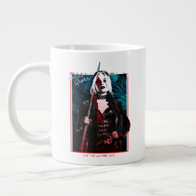 The Suicide Squad | Harley Quinn & Green Ferns Giant Coffee Mug (Left)