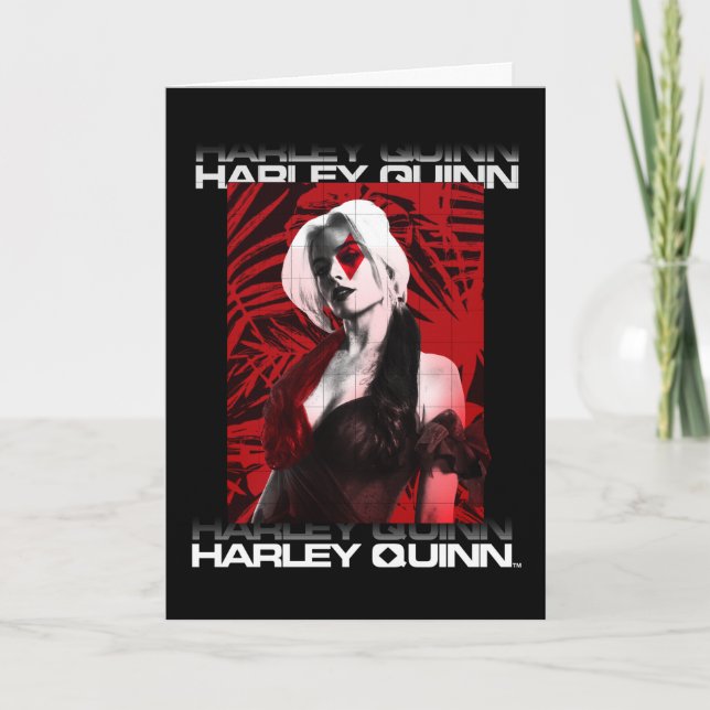 The Suicide Squad | Harley Quinn Red Fern Portrait Card (Front)