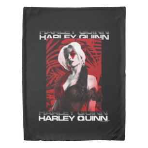 The Suicide Squad Harley Quinn Red Fern Portrait Duvet Cover