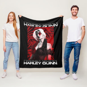 The Suicide Squad Harley Quinn Red Fern Portrait Fleece Blanket