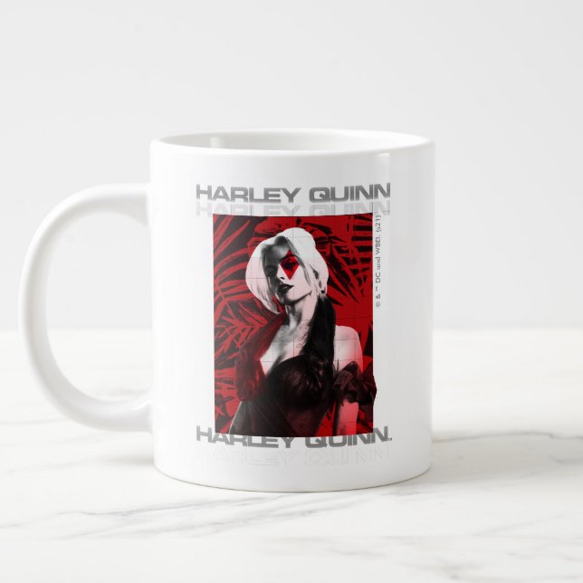 The Suicide Squad | Harley Quinn Red Fern Portrait Giant Coffee Mug (Left)