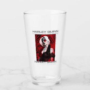 The Suicide Squad Harley Quinn Red Fern Portrait Glass