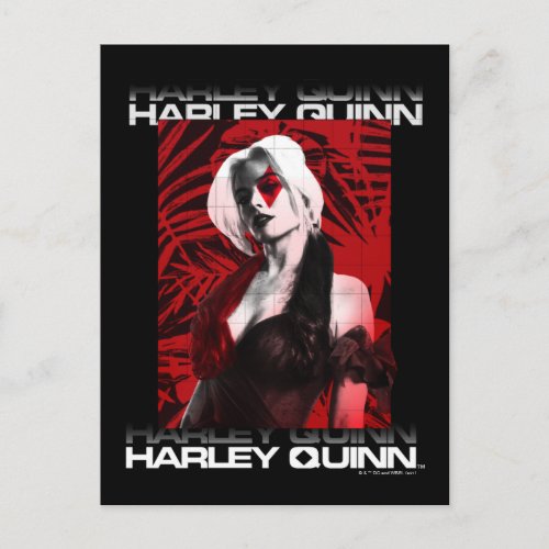 The Suicide Squad  Harley Quinn Red Fern Portrait Postcard