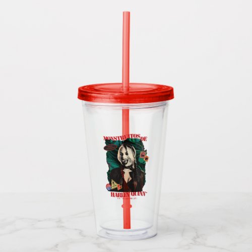 The Suicide Squad  Harley Quinn Winking Acrylic Tumbler