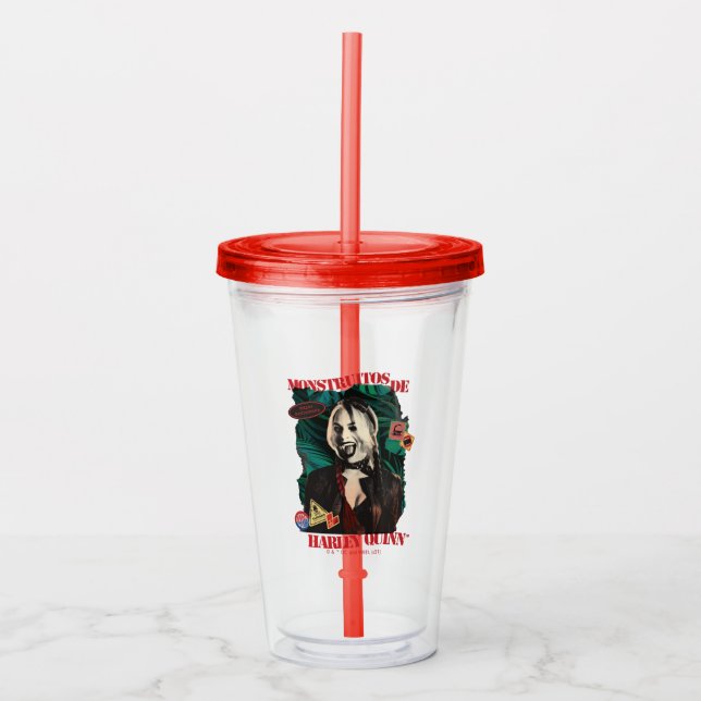 The Suicide Squad | Harley Quinn Winking Acrylic Tumbler (Front)
