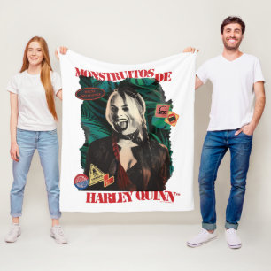 The Suicide Squad Harley Quinn Winking Fleece Blanket