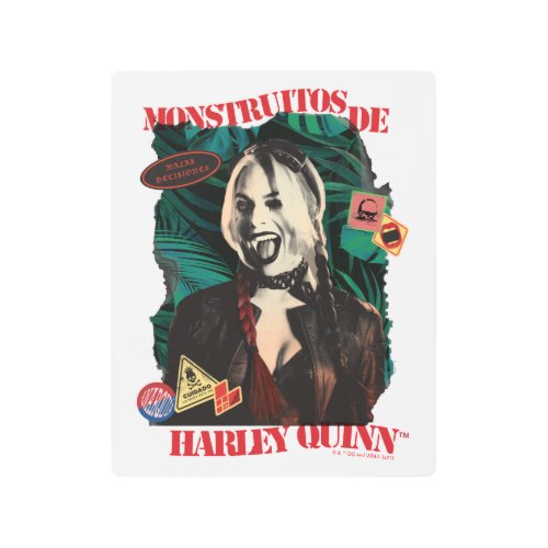 The Suicide Squad  Harley Quinn Winking Metal Print