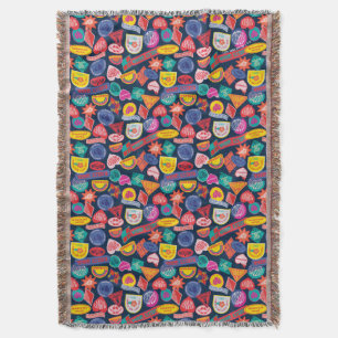 The Suicide Squad Mr. Harley Quinn Badge Pattern Throw Blanket