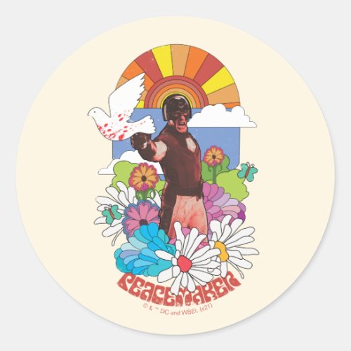 The Suicide Squad  Peacemaker Flowers  Sunshine Classic Round Sticker