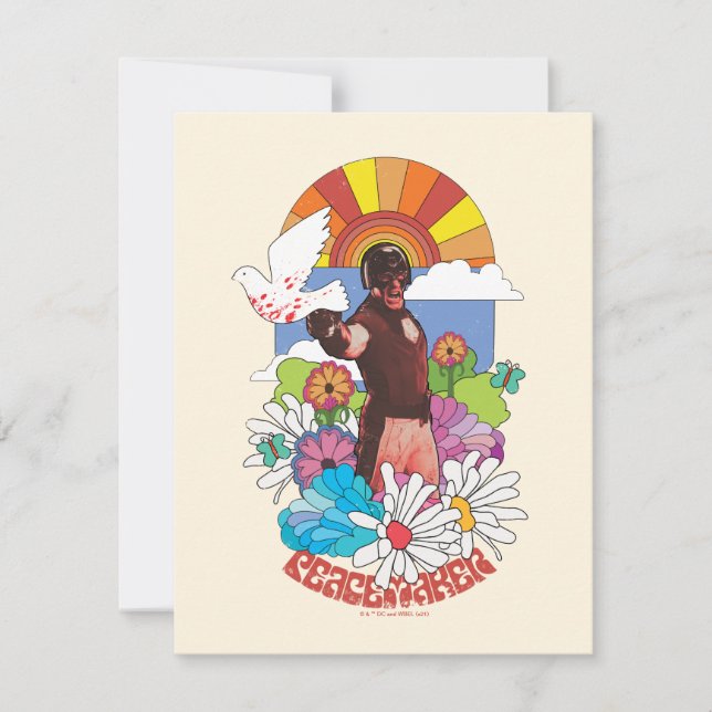 The Suicide Squad | Peacemaker Flowers & Sunshine Note Card (Front)